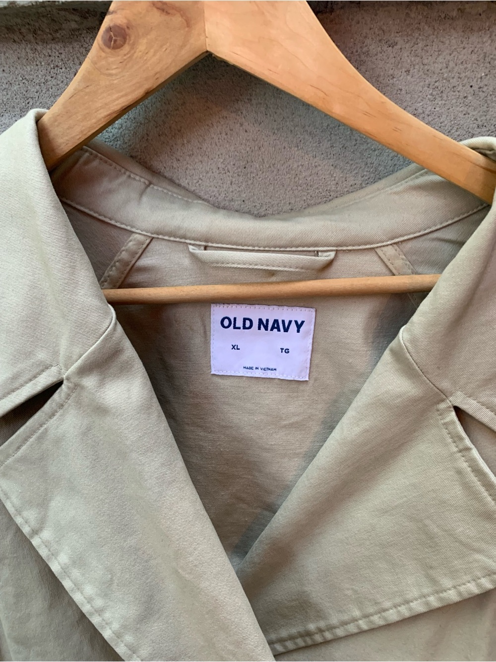 Old Navy Cropped Beige Trench Coat Size XL - Picture 4 of 6